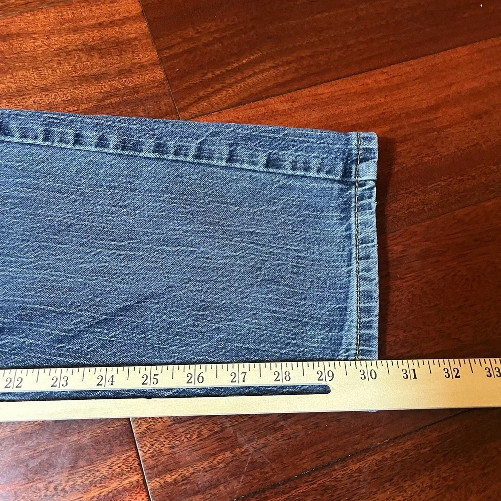 Levis Jeans Mens 34x32 505 Blue Denim Regular Straight Medium Crosshatch Wash